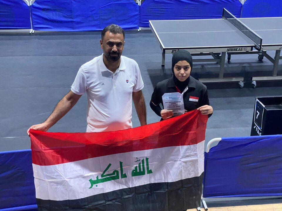 صورة من مقال: لاعبة من ذي قار تحرز الوسام الذهبي ببطولة كرة الطاولة في عمان لفئة دون 13 سنة