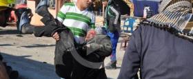 التفجير الارهابي في مدينة البطحاء بعدسة احد عشاق الحسين
