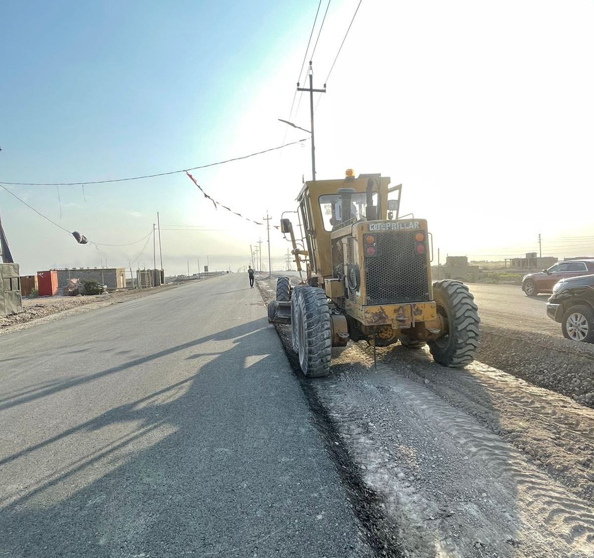 انجاز قرابة 70٪ من مشروع تأهيل طريق جبايش - بصرة جنوب الناصرية