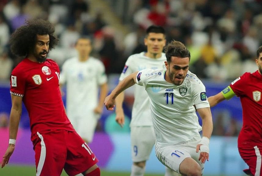 قطر تهزم أوزبكستان وتلتقي ايران بنصف نهائي كأس آسيا