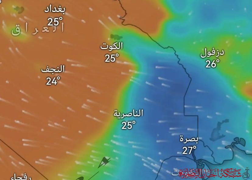 هيئة الأنواء الجوية: رياح جنوبية شرقية وارتفاع الحرارة في الناصرية