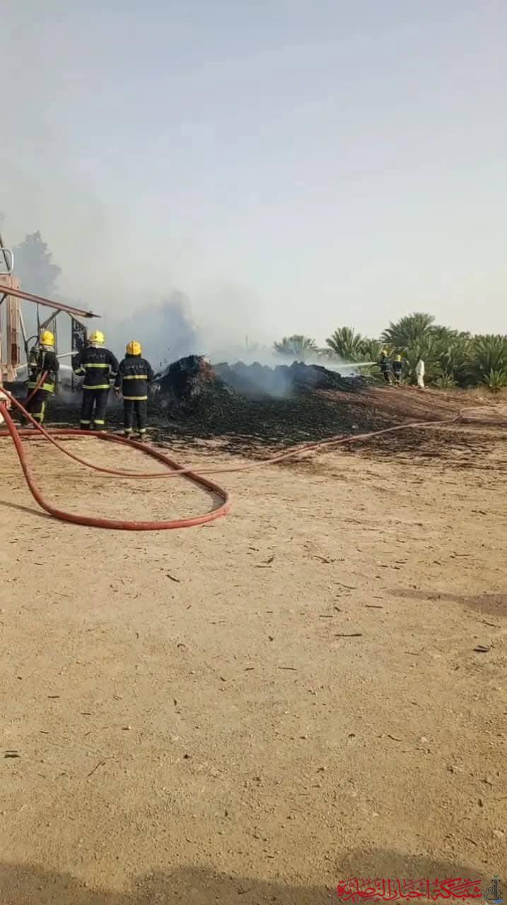 صورة من مقال: احتراق مضيف أحد شيوخ عشائر البدور غرب الناصرية