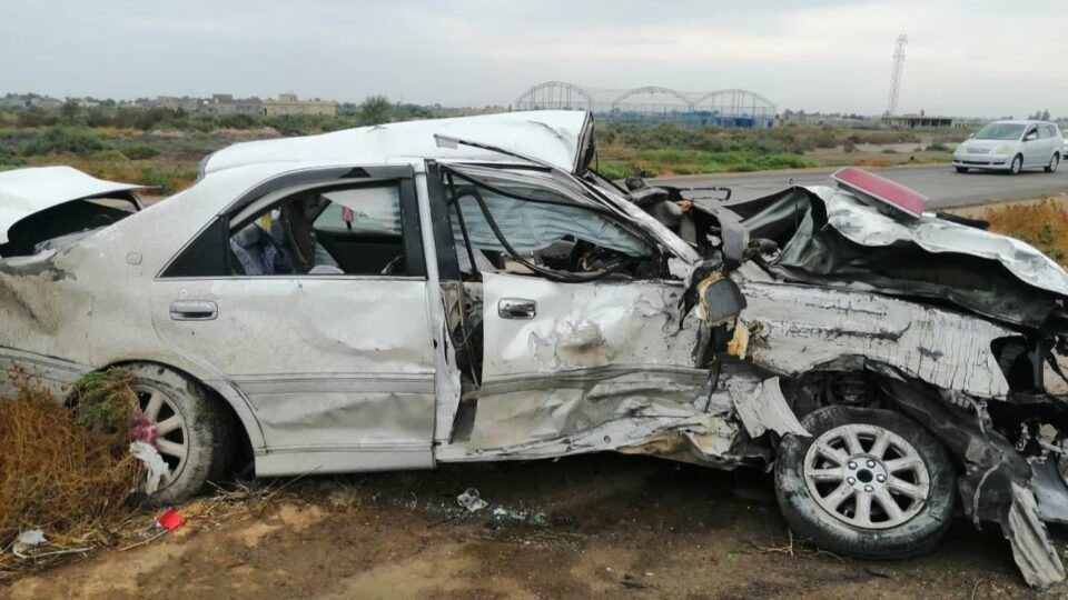 صورة من مقال: وفاة سائق وإصابة 3 في حادث تصادم شمال الناصرية