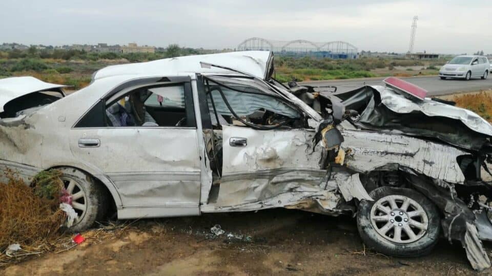 صورة من مقال: مصرع واصابة 7 اشخاص في حادث تصادم على الطريق السريع جنوب الناصرية