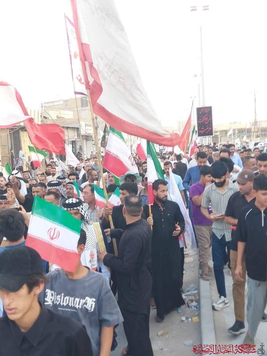 صورة من مقال: بالصور: تظاهرة حاشدة في سوق الشيوخ تنديدا بالاعتداءات الصهيونية على إيران