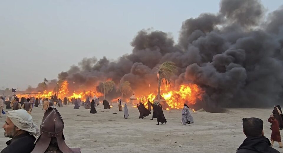 صورة من مقال: بالصور: ذي قار تحيي عاشوراء بمشهد مهيب لتجسيد واقعة الطف