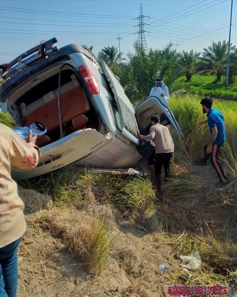 صورة من مقال: إصابة أربعة طلاب بانقلاب باص شمال الناصرية