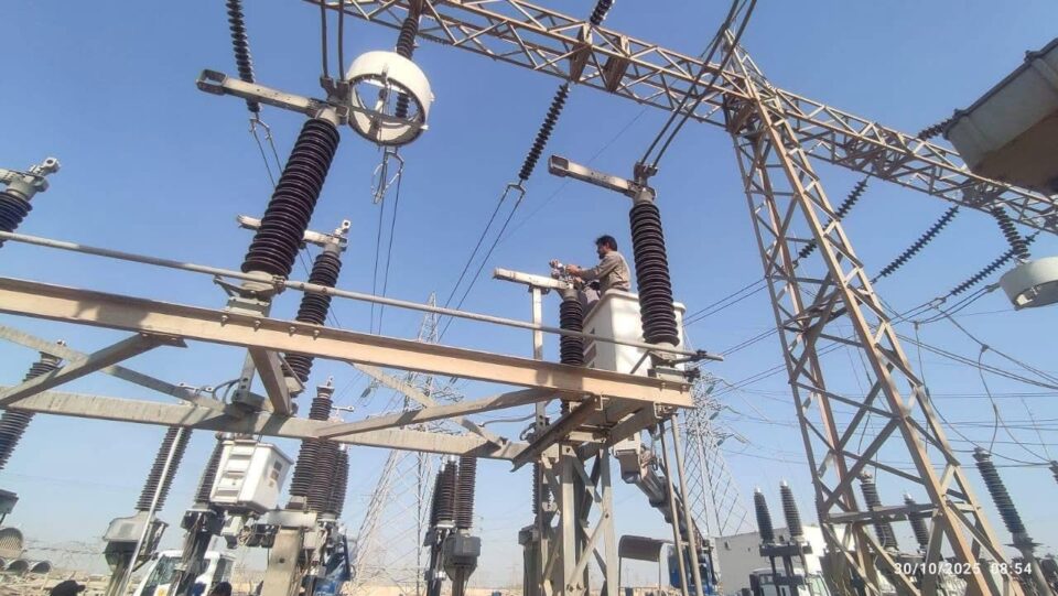 صورة من مقال: تشغيل خط الربط بين محطتي ذي قار المركبة والناصرية القديمة 132 ك.ف يدخل الخدمة لأول مرة