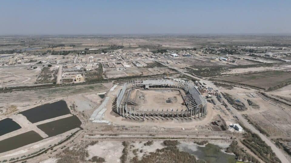 صورة من مقال: صندوق إعمار ذي قار: ملعب الشطرة يتحول إلى مدينة رياضية متكاملة