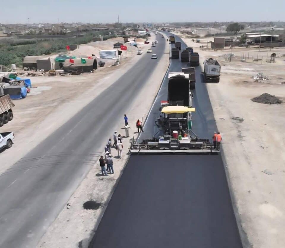 صورة من مقال: 85% نسبة إنجاز الممر الثاني لطريق بتيرة فجر آل بدير في ذي قار والديوانية