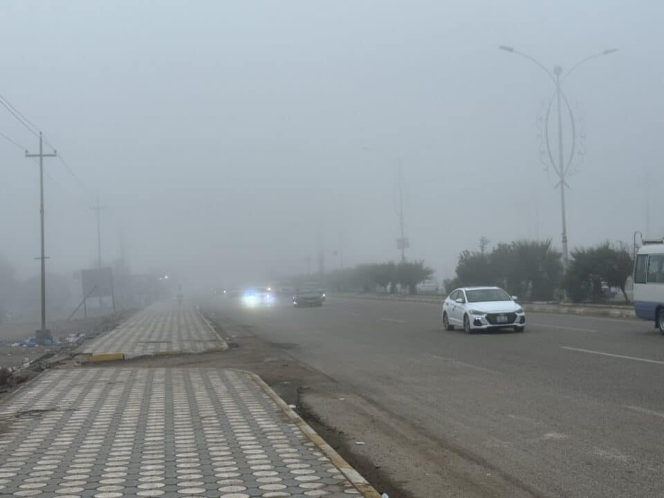 صورة من مقال: ضباب كثيف يحجب مدى الرؤية إلى الصفر في ذي قار