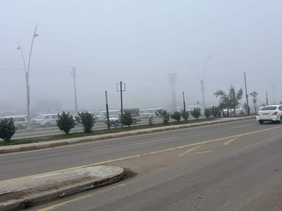 صورة من مقال: بالصور: الضباب الكثيف يغطي ذي قار منذ الفجر ويحدّ من الرؤية