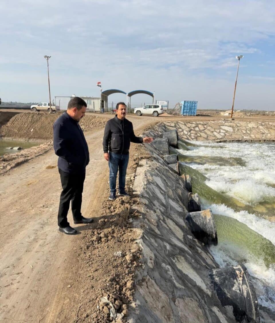 صورة من مقال: ارتفاع مناسيب الفرات عند حدود ذي قار والمثنى إلى 68 سم