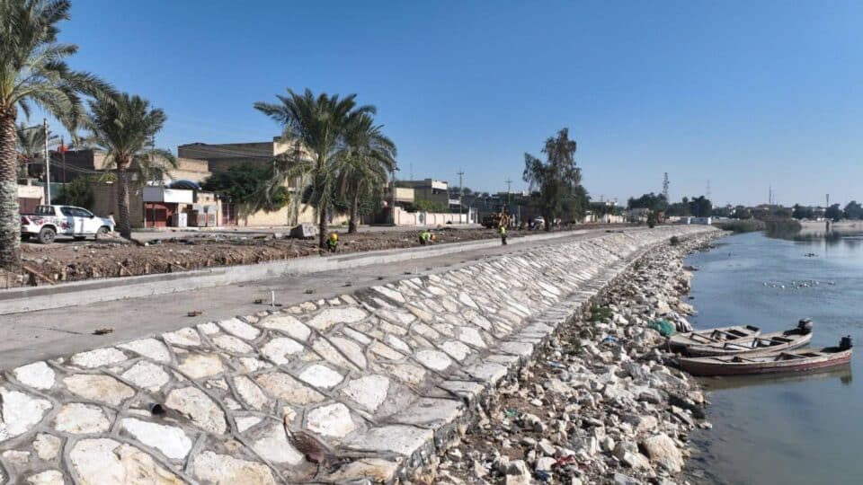 صورة من مقال: صندوق إعمار ذي قار يعلن عن تقدم العمل في كورنيش قلعة سكر