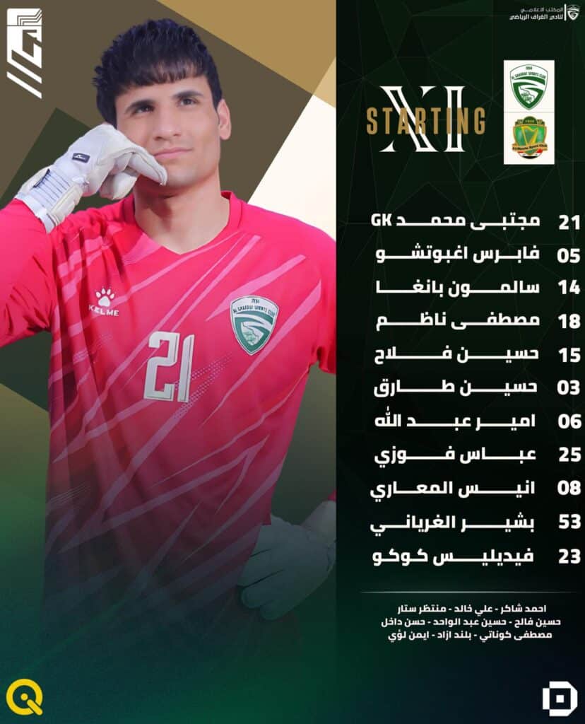صورة من مقال: نادي الغراف يعلن تشكيلته الرسمية لمباراة الشرطة في دوري نجوم العراق