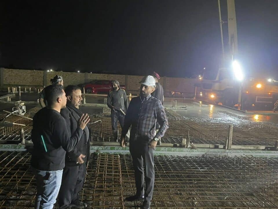 صورة من مقال: صندوق إعمار ذي قار يواصل أعمال الشفت الليلي لإنشاء مجمع ماء في ناحية بني زيد