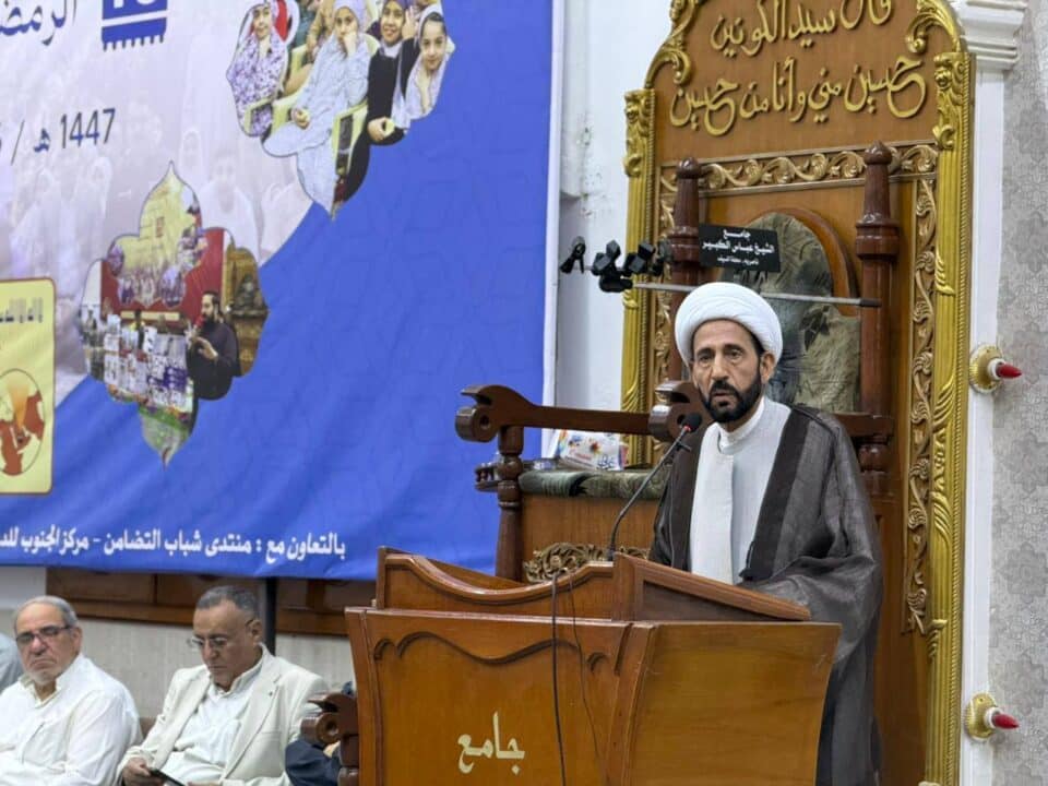 صورة من مقال: بالصور: صلاة الجمعة في مدينة الناصرية بإمامة الشيخ عبد العظيم الكندي