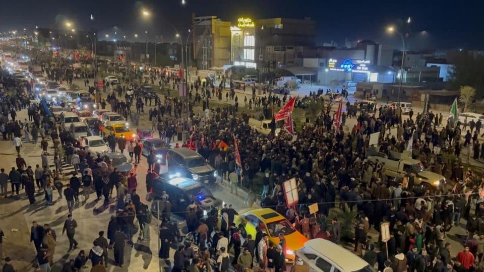 صورة من مقال: انطلاق مسيرة تضامنية في ذي قار بمشاركة واسعة دعما للجمهورية الاسلامية