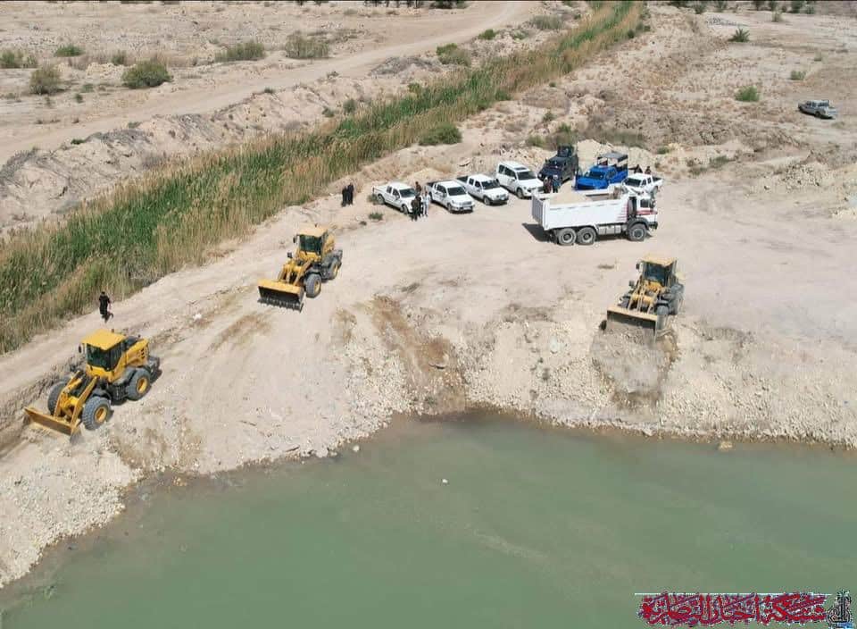 صورة من مقال: مديرية الموارد المائية في ذي قار تنفذ حملة جديدة لرفع التجاوزات المائية