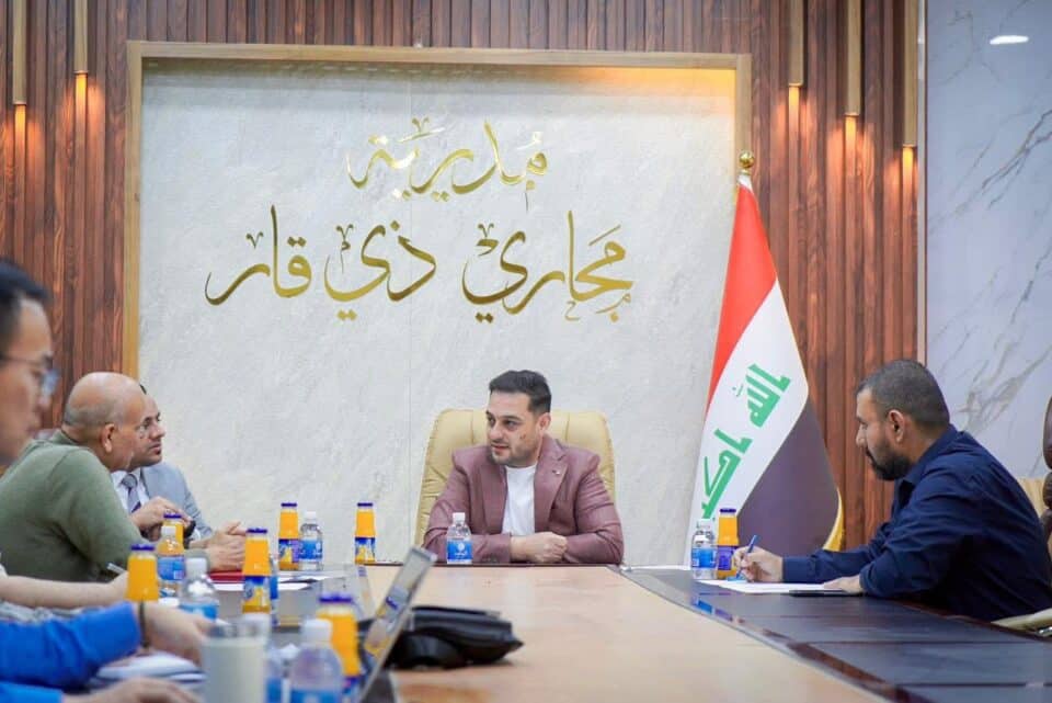 صورة من مقال: مدير مجاري ذي قار يبحث مع المنفذ الصيني أعمال الصرف الصحي لطريق مطار الناصرية