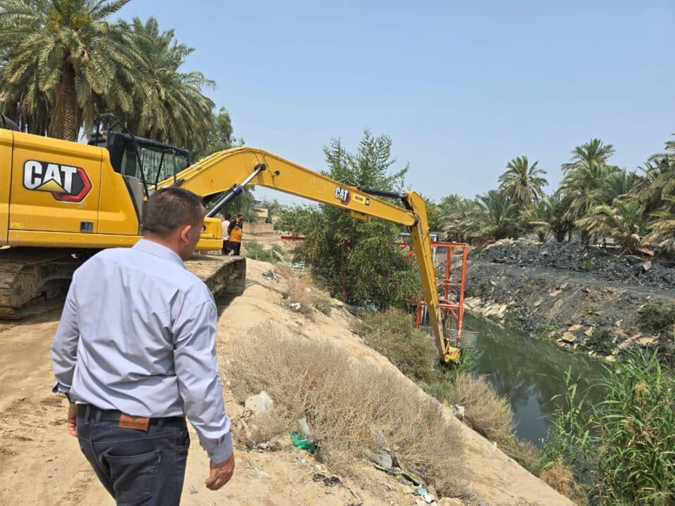 صورة من مقال: إدارة مشروع الغراف تنفذ حملة ازالة التجاوزات على شط ال ابراهيم في سيد دخيل