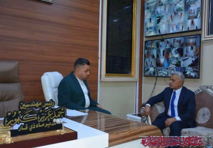 صورة من مقال: مدير ماء ذي قار يبحث مع مسؤولين محليين واقع المشاريع المائية وآليات تطوير الخدمات