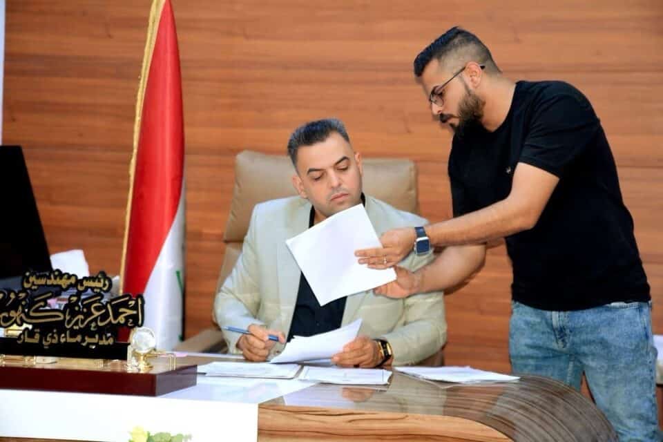 صورة من مقال: ذي قار: مديرية الماء تتعهد بتطوير الخدمات المائية في المنشآت الرياضية عقب لقاء مع مدير الشباب والرياضة
