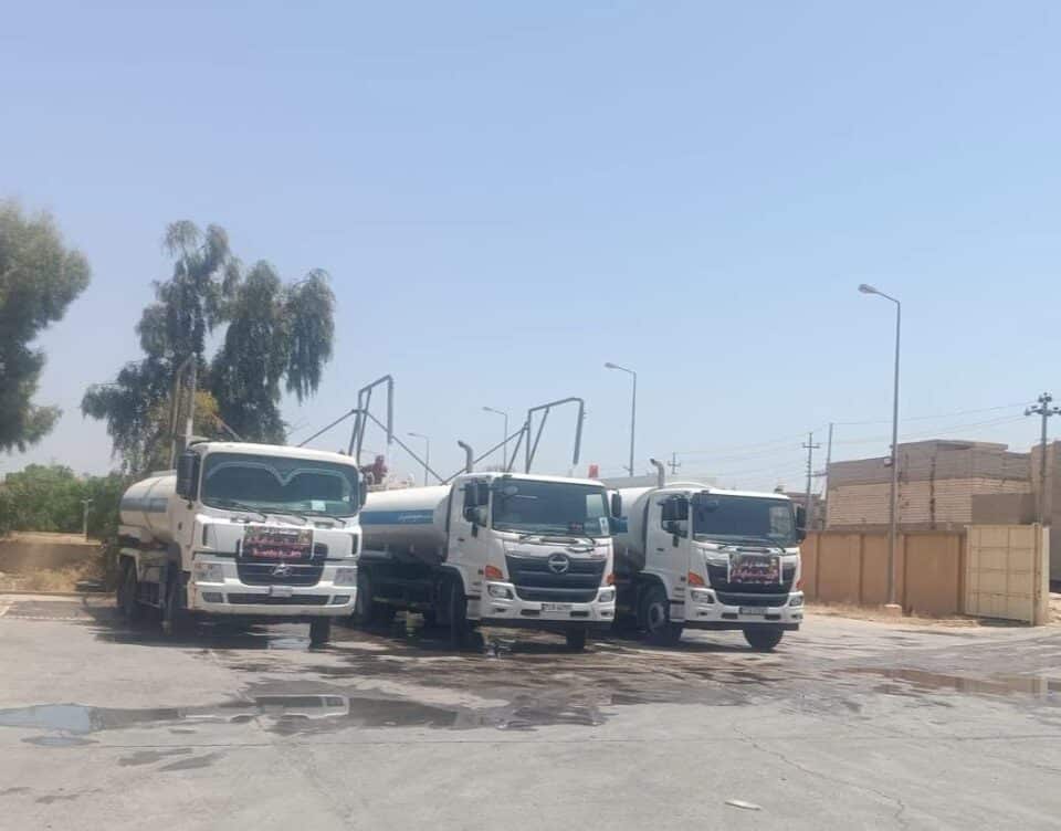 صورة من مقال: حملة الاكتيال بالحوضيات لإيصال المياه إلى القرى الريفية النائية في ذي قار