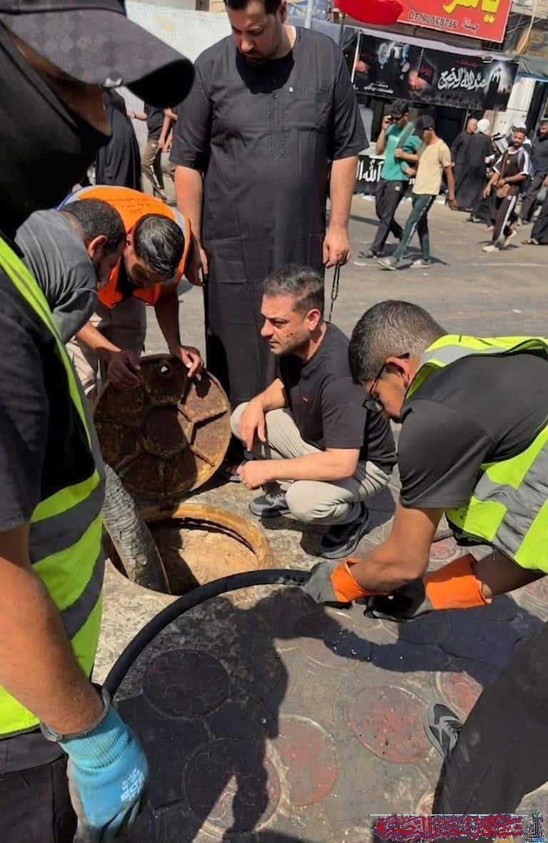 صورة من مقال: مدير مجاري ذي قار يتابع ميدانيا عمل الكوادر الفنية الموفدة إلى كربلاء للأربعين