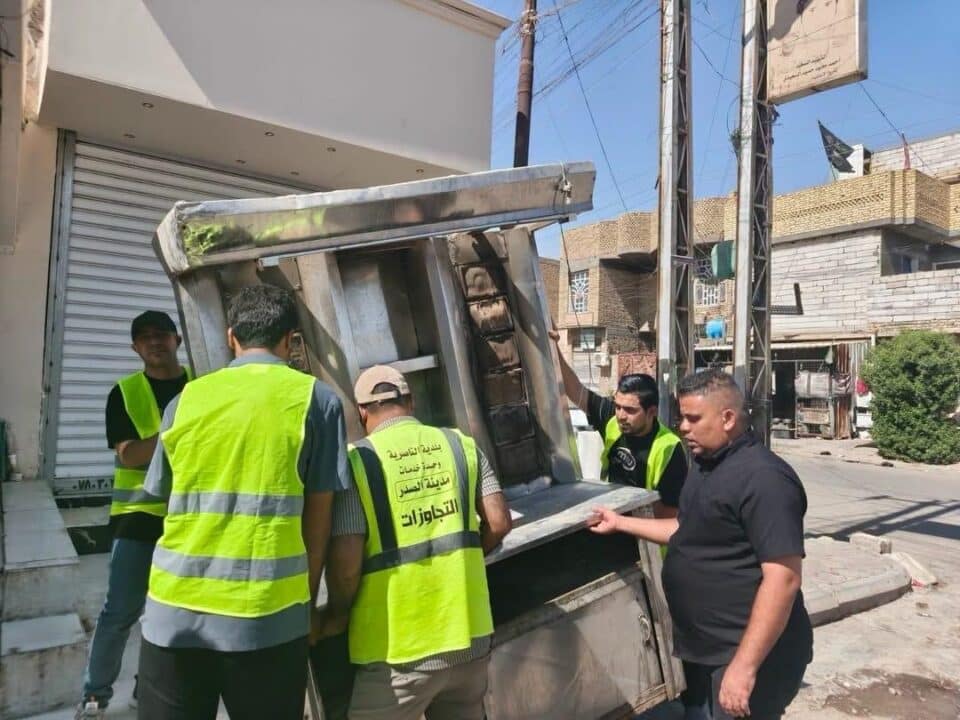 صورة من مقال: حملة ميدانية في مدينة الصدر بقضاء الناصرية لضبط التجاوزات على الشوارع والأرصفة العامة