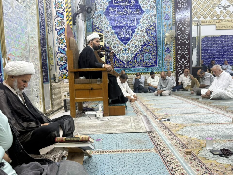 صورة من مقال: مسجد أهل البيت وسط الناصرية يحيي ذكرى استشهاد الزهراء بمجلس عزاء بحضور ممثل المرجعية الدينية