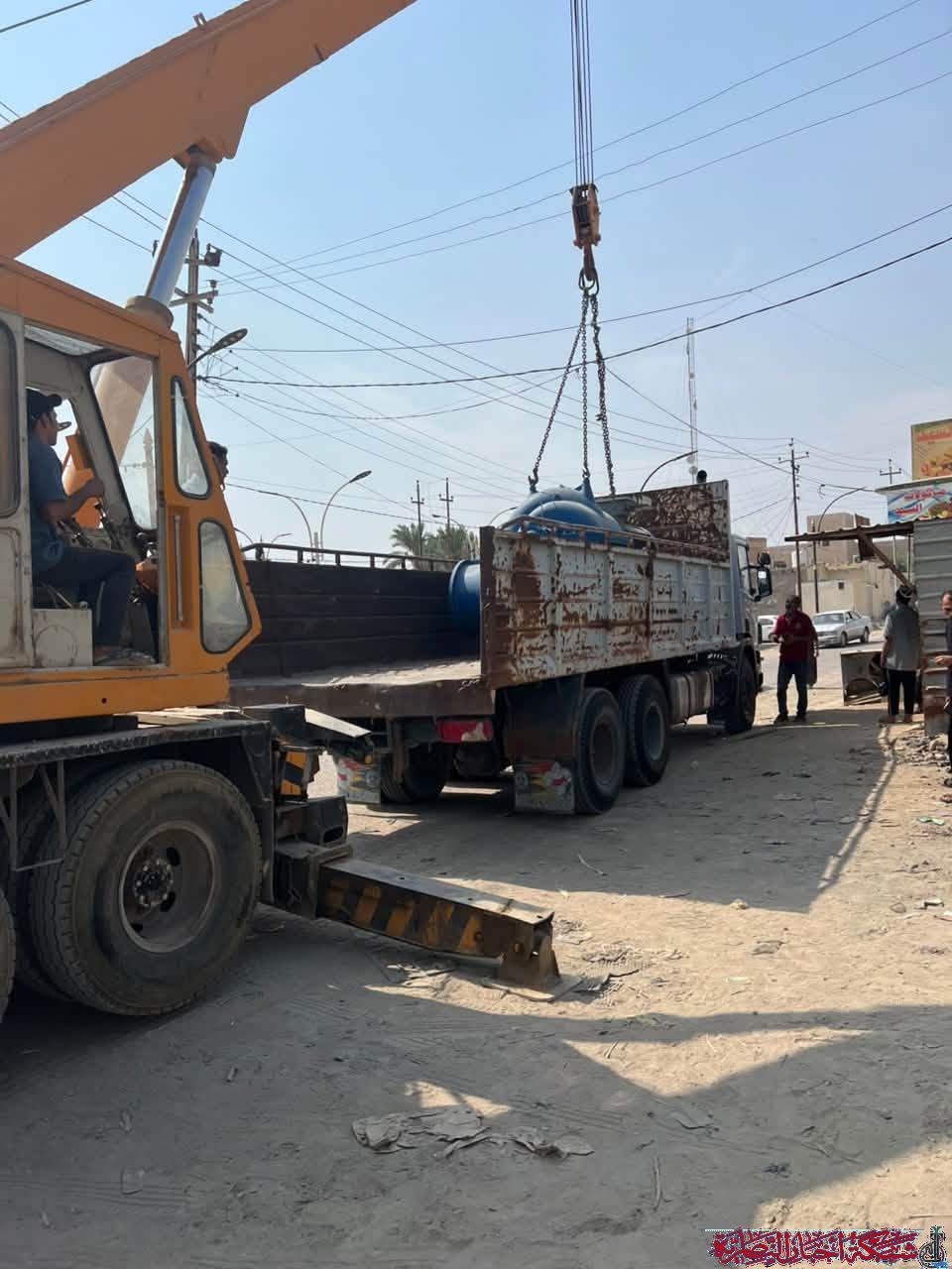 صورة من مقال: ذي قار تباشر نصب مضختين كهربائيتين لتعزيز الإطلاقات المائية في ذنائب جداول ناحية الطار