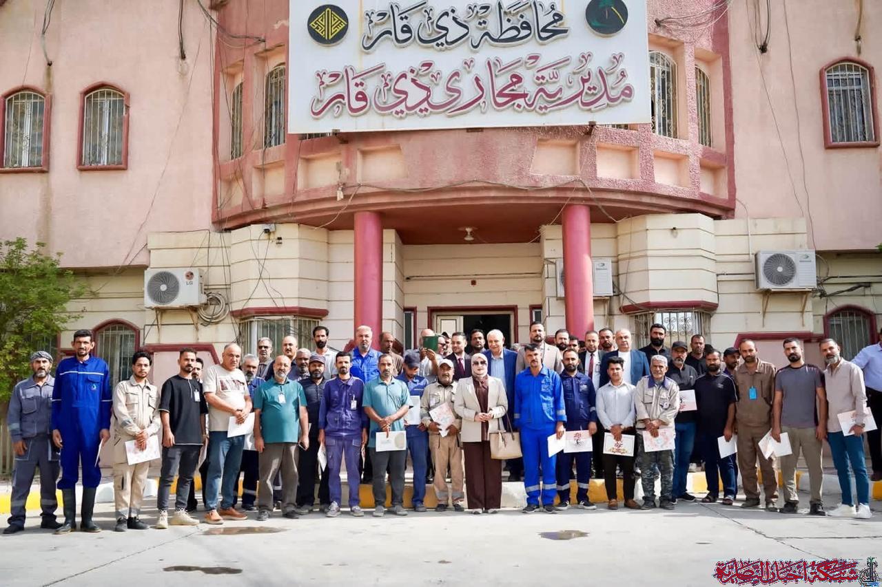 ملتقى نخب الناصرية يحتفي بكوادر الصيانة في مديرية مجاري ذي قار تقديرا لجهودهم الخدمية